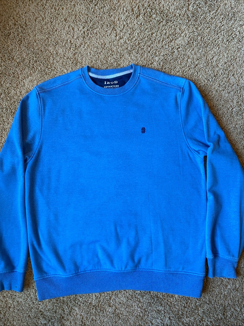 Izod Advantage Performance Stretch Sweatshirt Size Large Blue Long Sleeve Casual